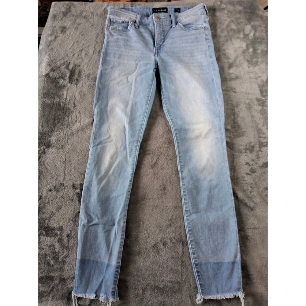 Lucky Brand Ava Super Skinny Jeans Light Wash Raw Released Hem Womens 2/26